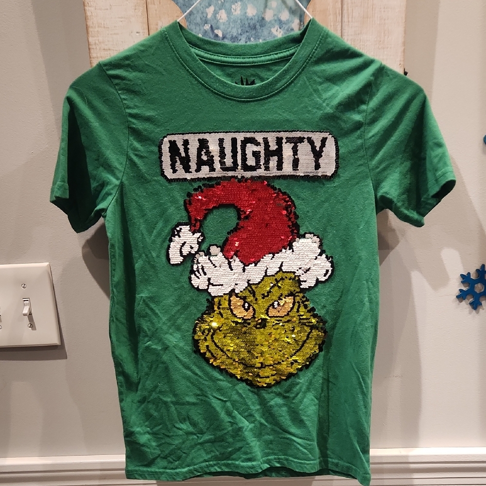 The Grinch Dr. Seuss Green and Red Kids Sz L Short Sleeve T-shirt